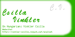 csilla vinkler business card